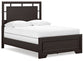 Covetown Full Panel Bed with Mirrored Dresser and 2 Nightstands