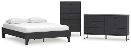 Ashley Express - Socalle Queen Platform Bed with Dresser and Chest