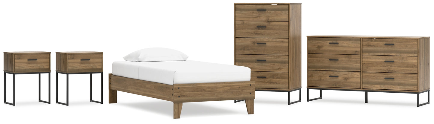 Ashley Express - Deanlow Twin Platform Bed with Dresser, Chest and 2 Nightstands