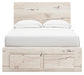 Lawroy Full Panel Storage Bed with Mirrored Dresser and Nightstand