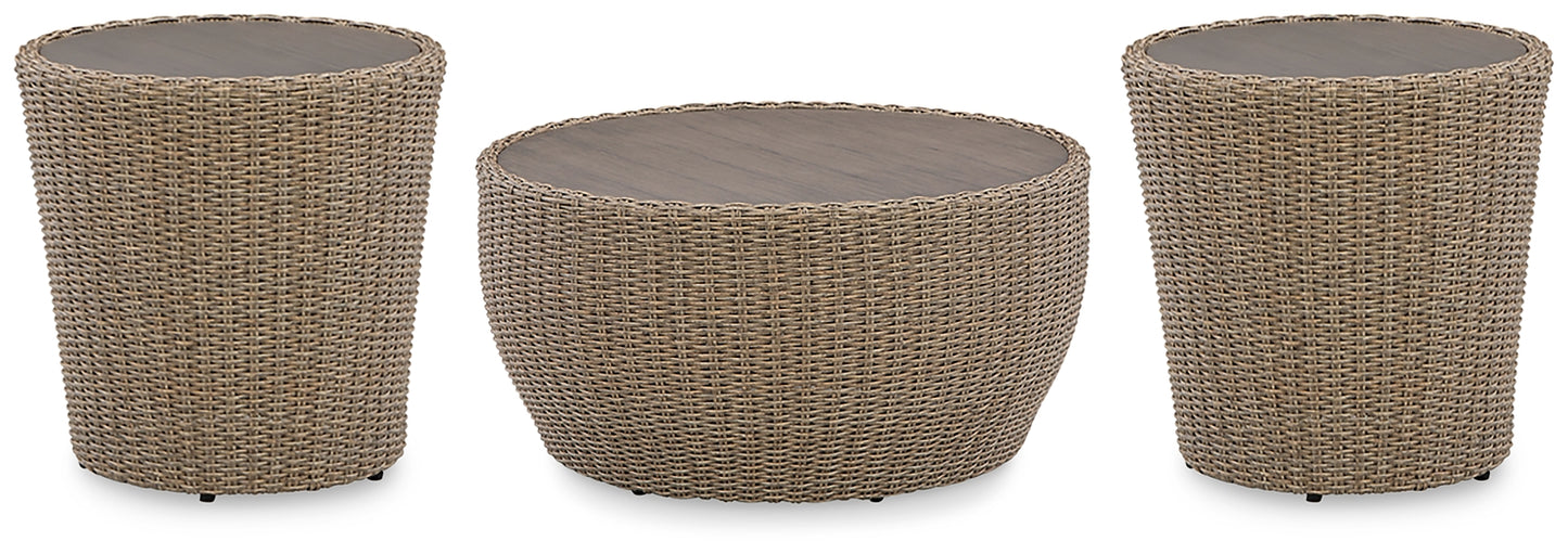 Ashley Express - Danson Outdoor Coffee Table with 2 End Tables